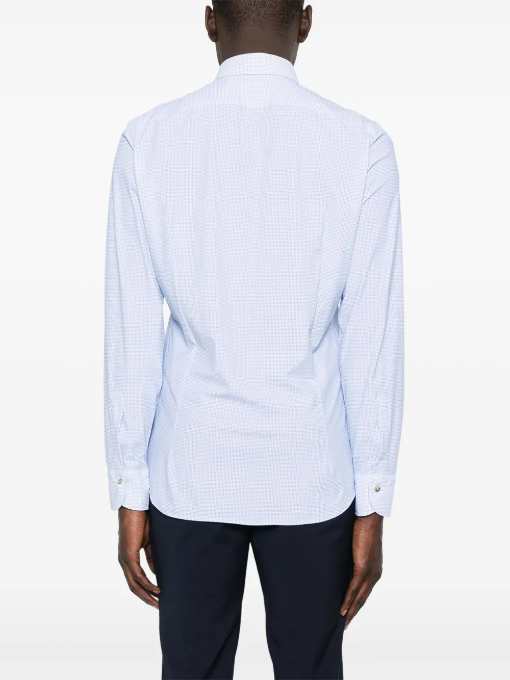 Mazzarelli Overhemd met geometrische print Wit