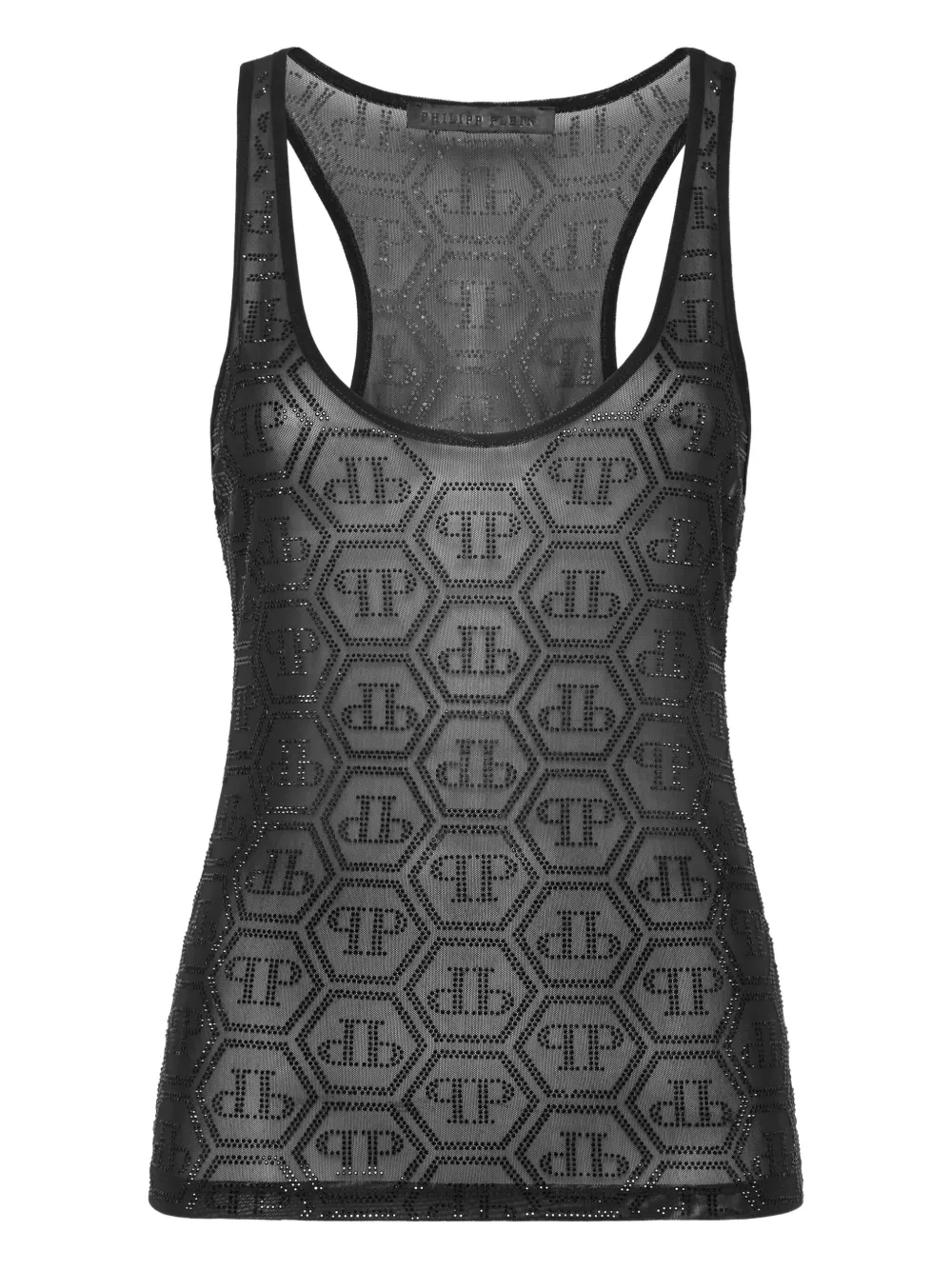 Philipp Plein Tanktop met monogram Zwart