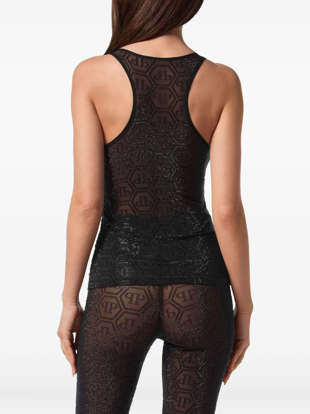 Philipp Plein Tanktop met monogram Zwart