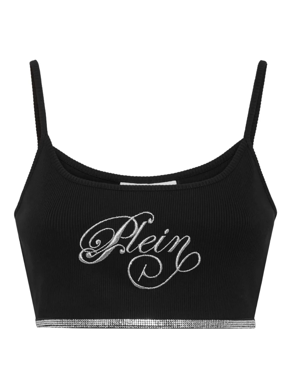 Philipp Plein Strass Signature mini-tanktop Zwart