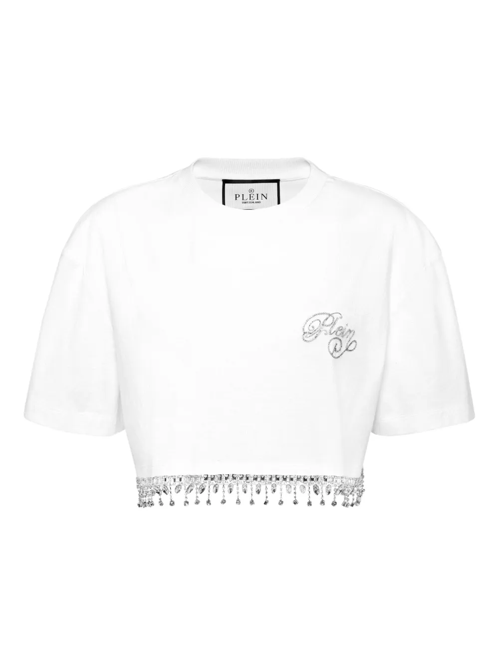 Philipp Plein Signature cropped T-Shirt | White | Image 1