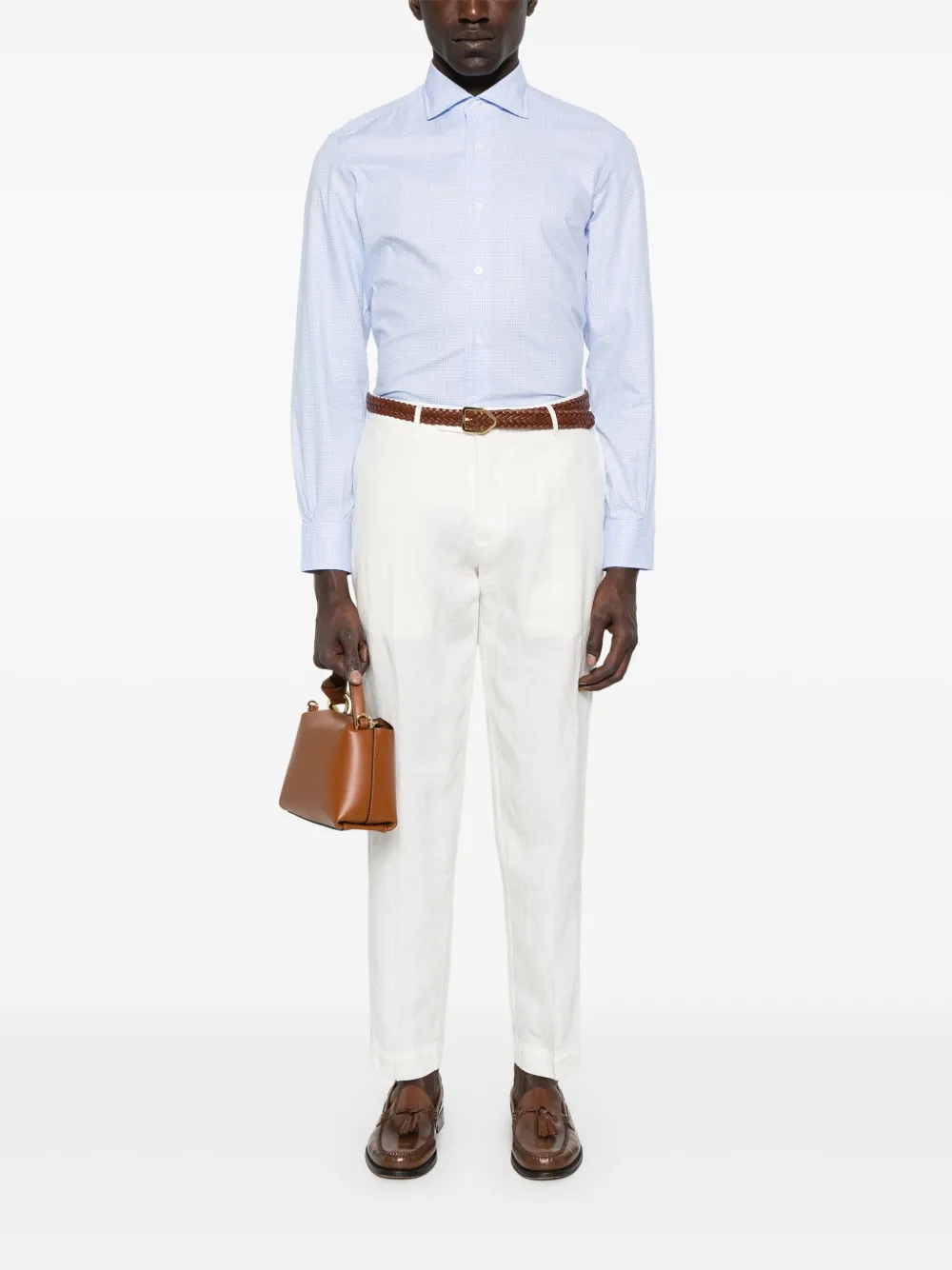 Mazzarelli houndstooth-pattern shirt | Image 2