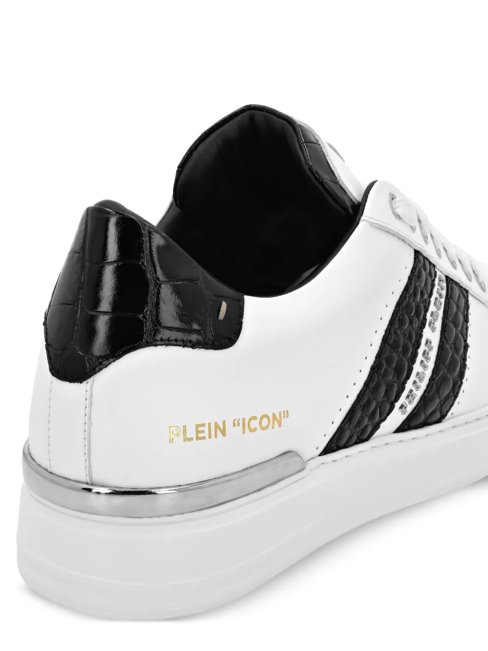 Philipp Plein leather low-top sneakers White