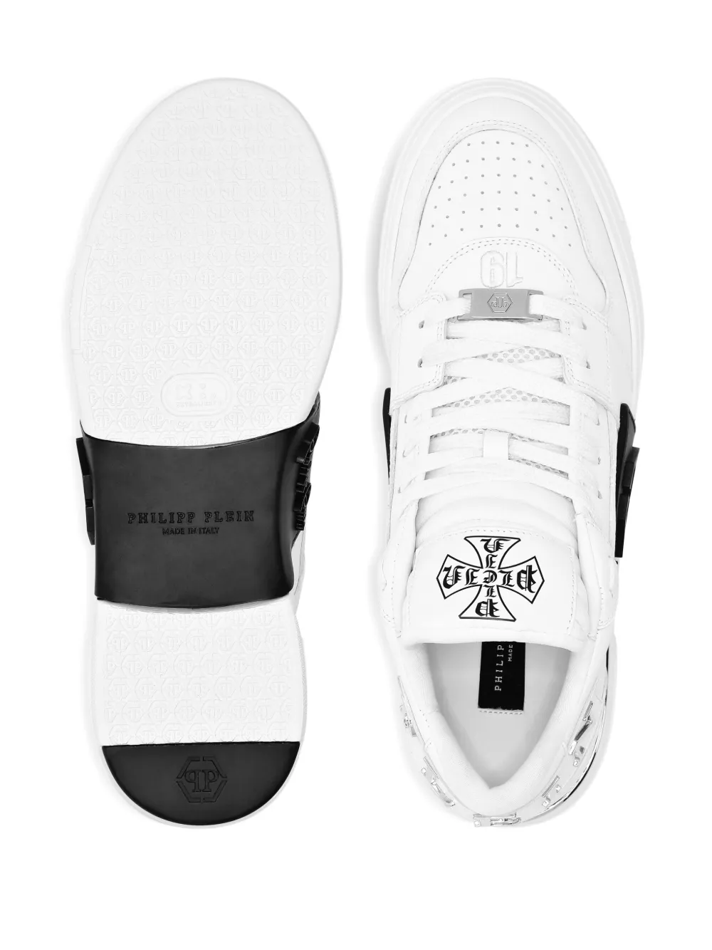 Philipp Plein Phantom Kicks logo-embellished panelled sneakers White