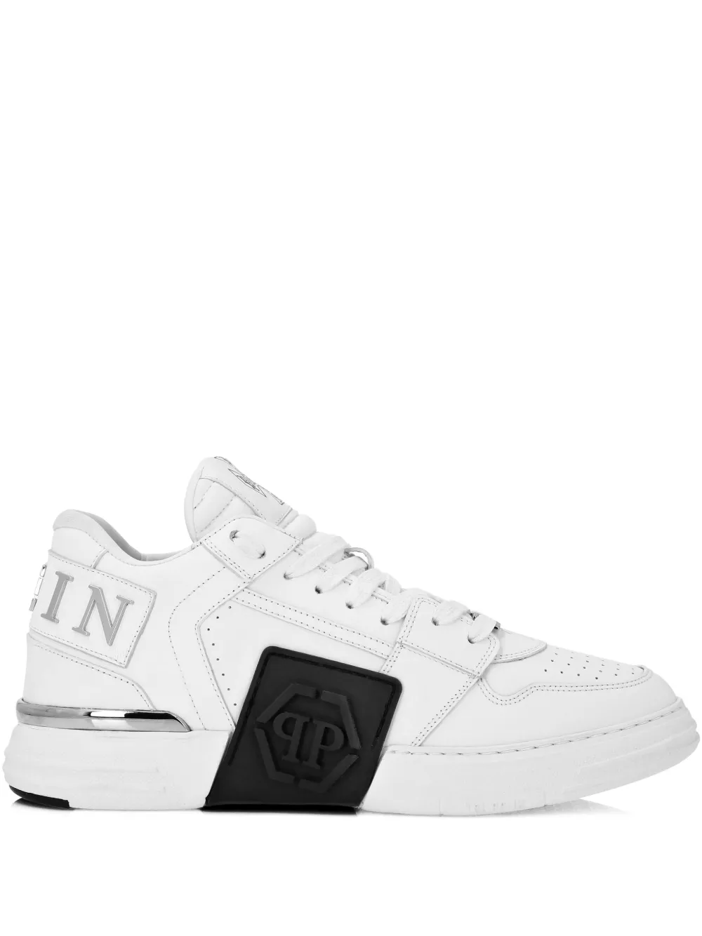 Philipp Plein Phantom Kicks logo-embellished panelled sneakers White