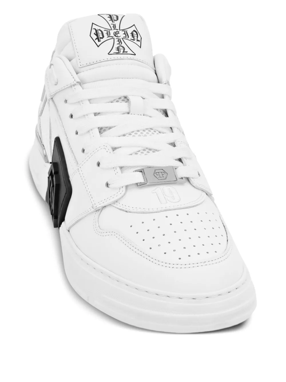 Philipp Plein Phantom Kicks logo-embellished panelled sneakers White