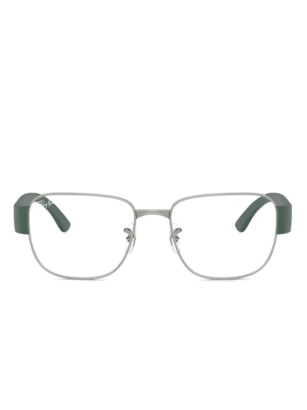 Ray-Ban Bril met metalen rechthoekig montuur Zilver
