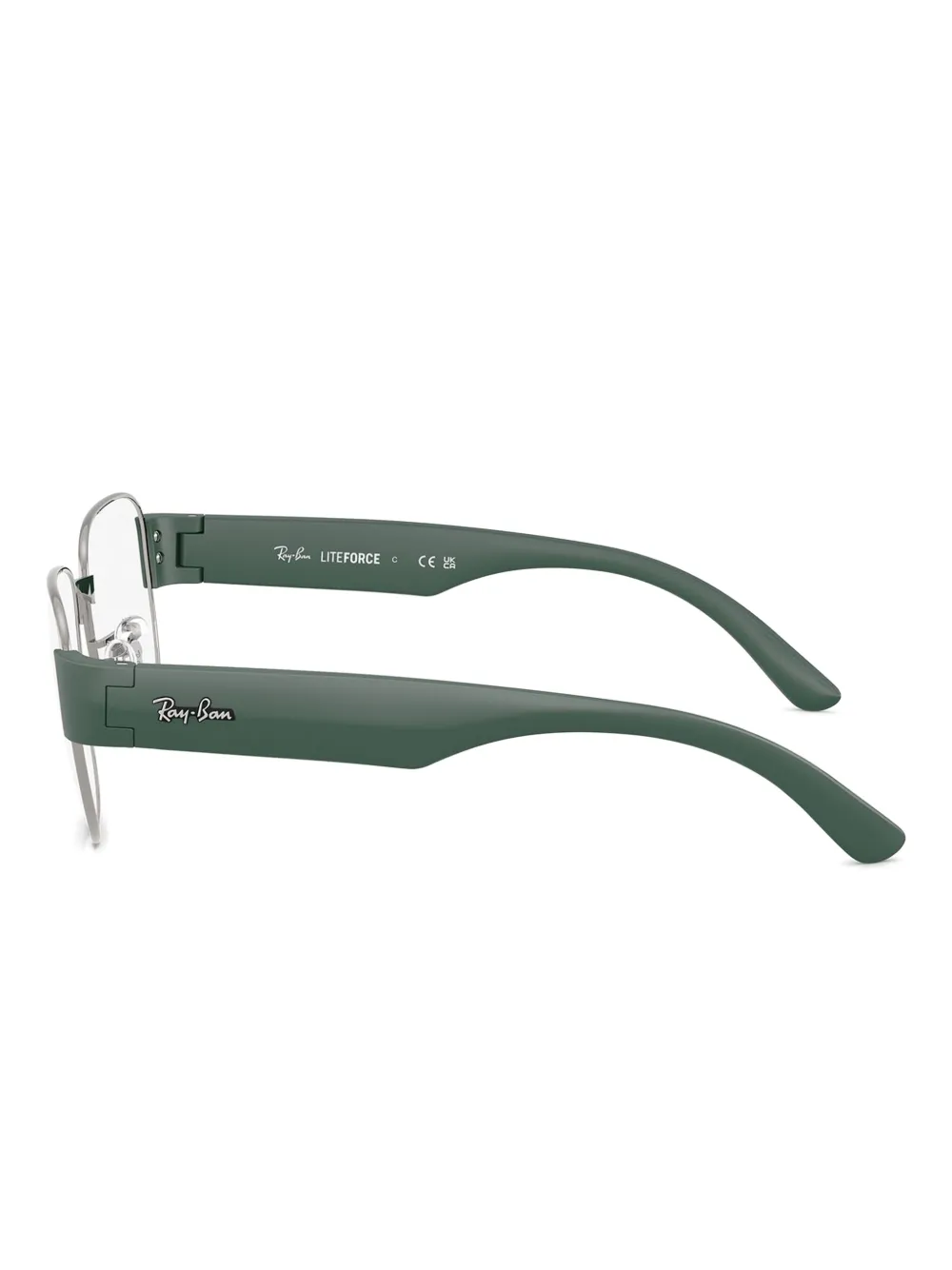 Ray-Ban Bril met metalen rechthoekig montuur Zilver