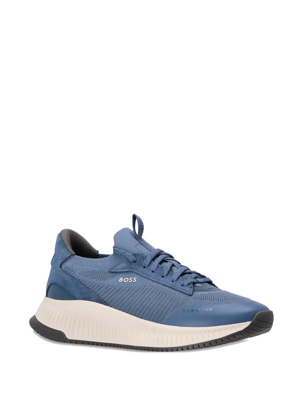 BOSS Sneakers met mesh vlakken Blauw