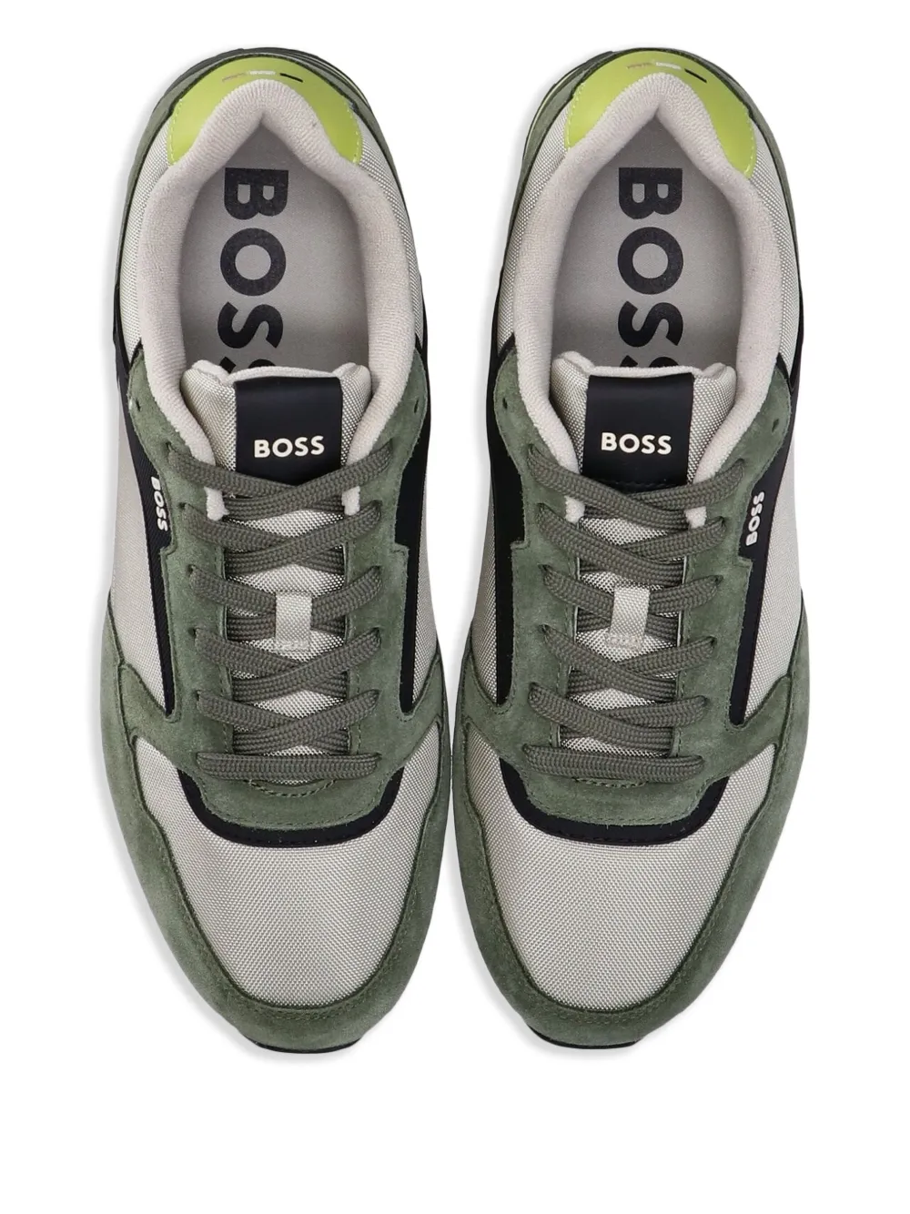 BOSS Hardloopschoenen met mesh vlak Groen