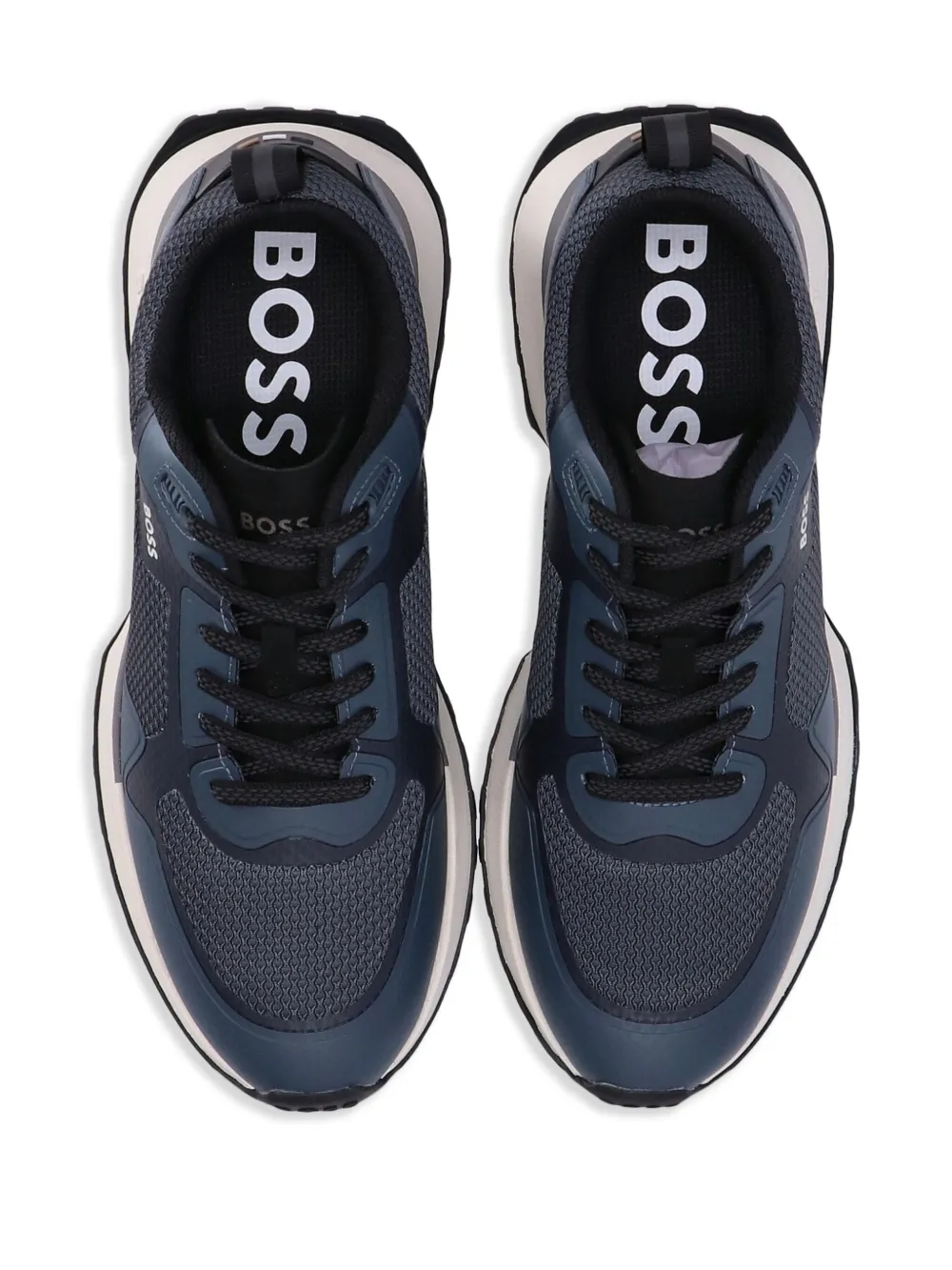 BOSS mesh-panelled sneakers Blue