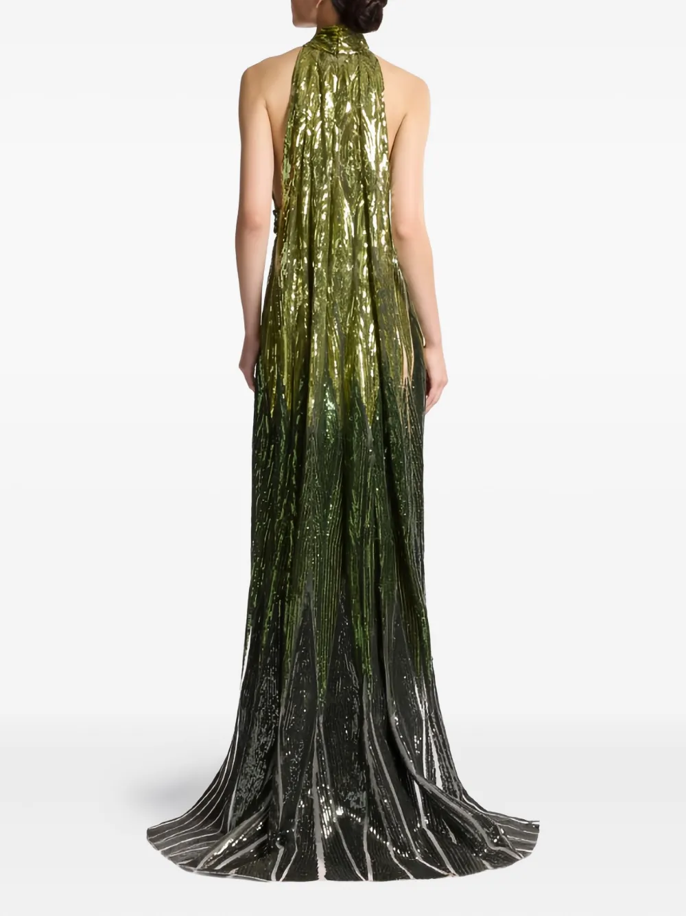 Elie Saab Tulen jurk Groen