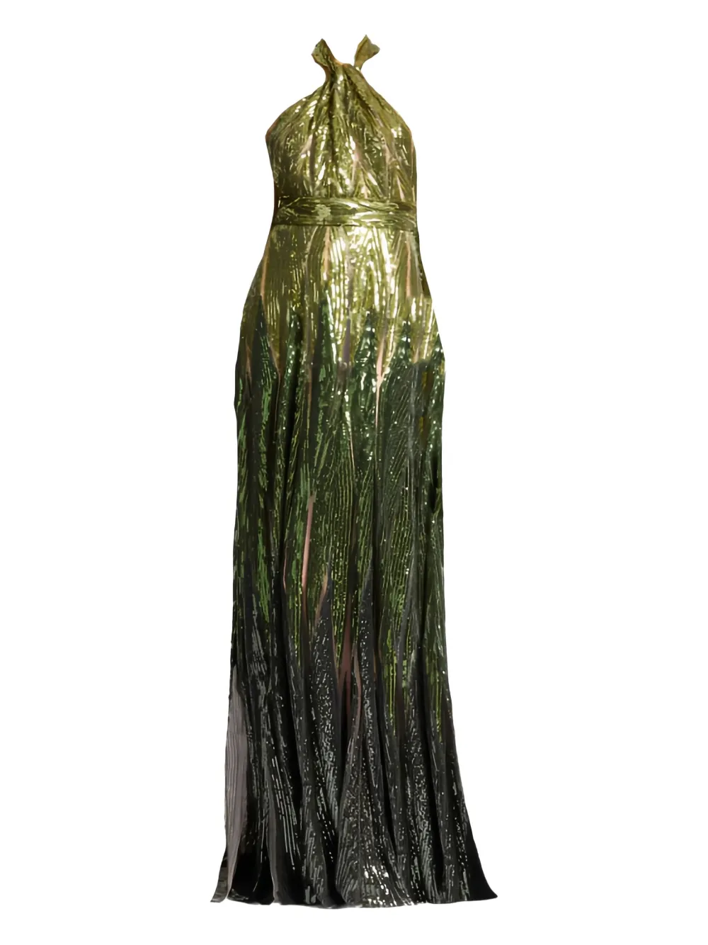 Elie Saab Tulen jurk Groen