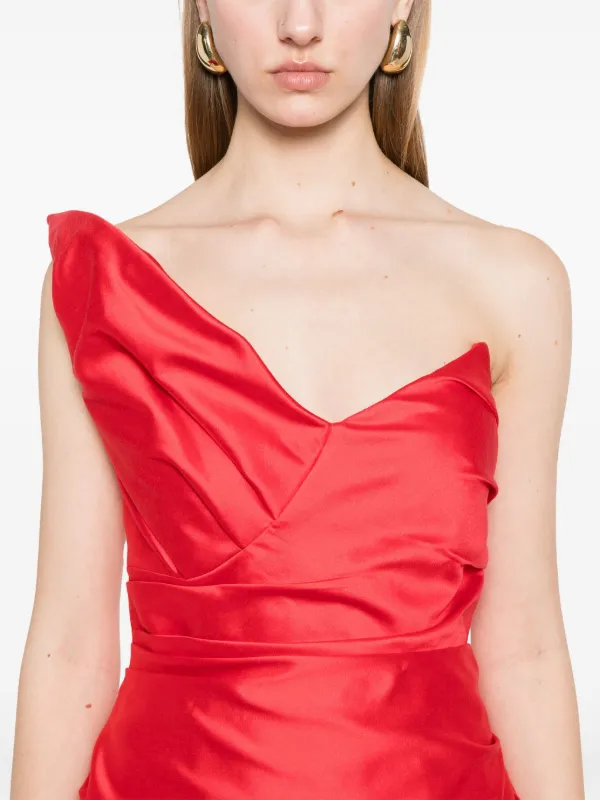 rachel gilbert red dress Off-The-Shoulder Long Dress w/ Tags