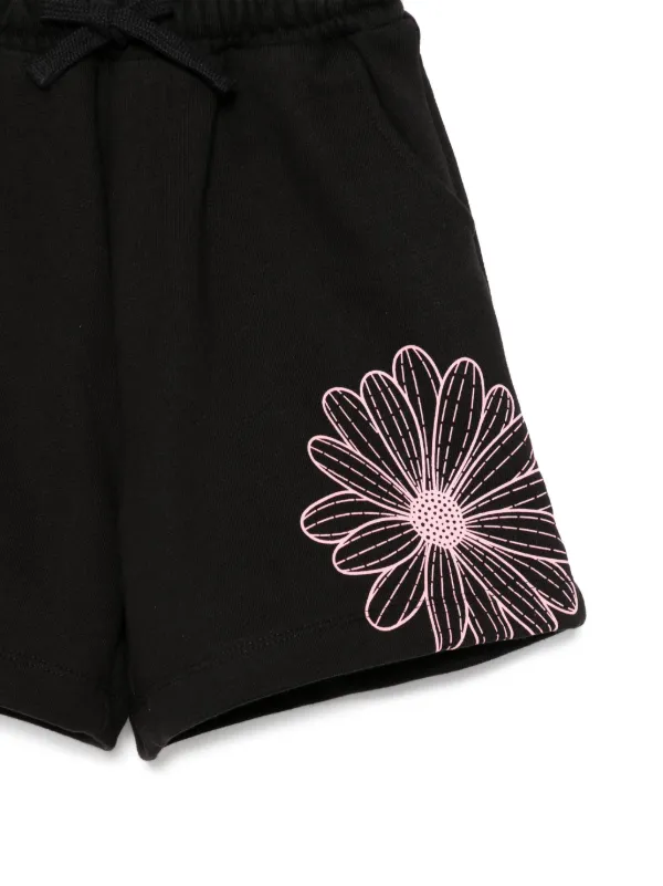 スカート Mardi Mercredi Nuovo emblem gabardine shorts sky S40112 Mardi Mercredi Les Petites logo-print Shorts | Black