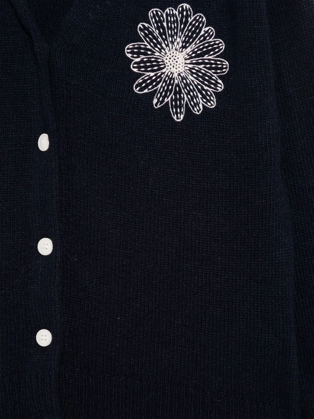 Shop Mardi Mercredi Les Petites Logo-embroidered Cardigan