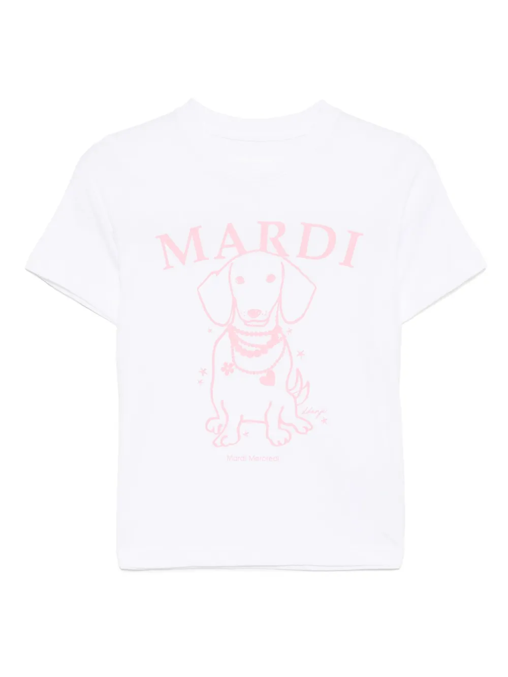 Mardi Mercredi Les Petites Swing The Tail Ddanji パール Tシャツ - ホワイト Mardi Mercredi Les Petites Swing The Tail Ddanji パール Tシャツ - ホワイト