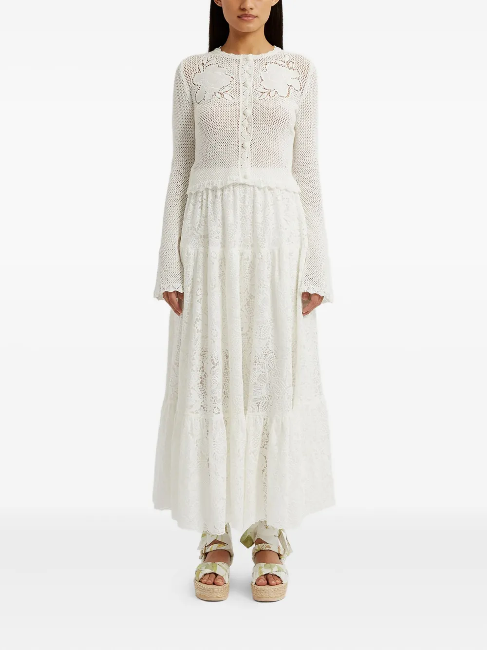 ERDEM Gelaagde midi-rok - Wit