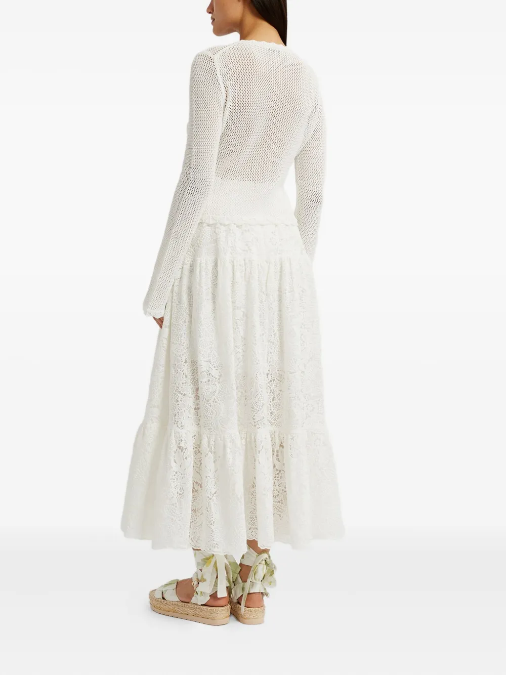 ERDEM TIERED MIDI SKIRT