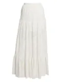 ERDEM tiered midi skirt - White
