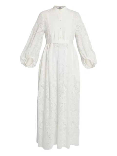 ERDEM long-sleeve belted midi dress