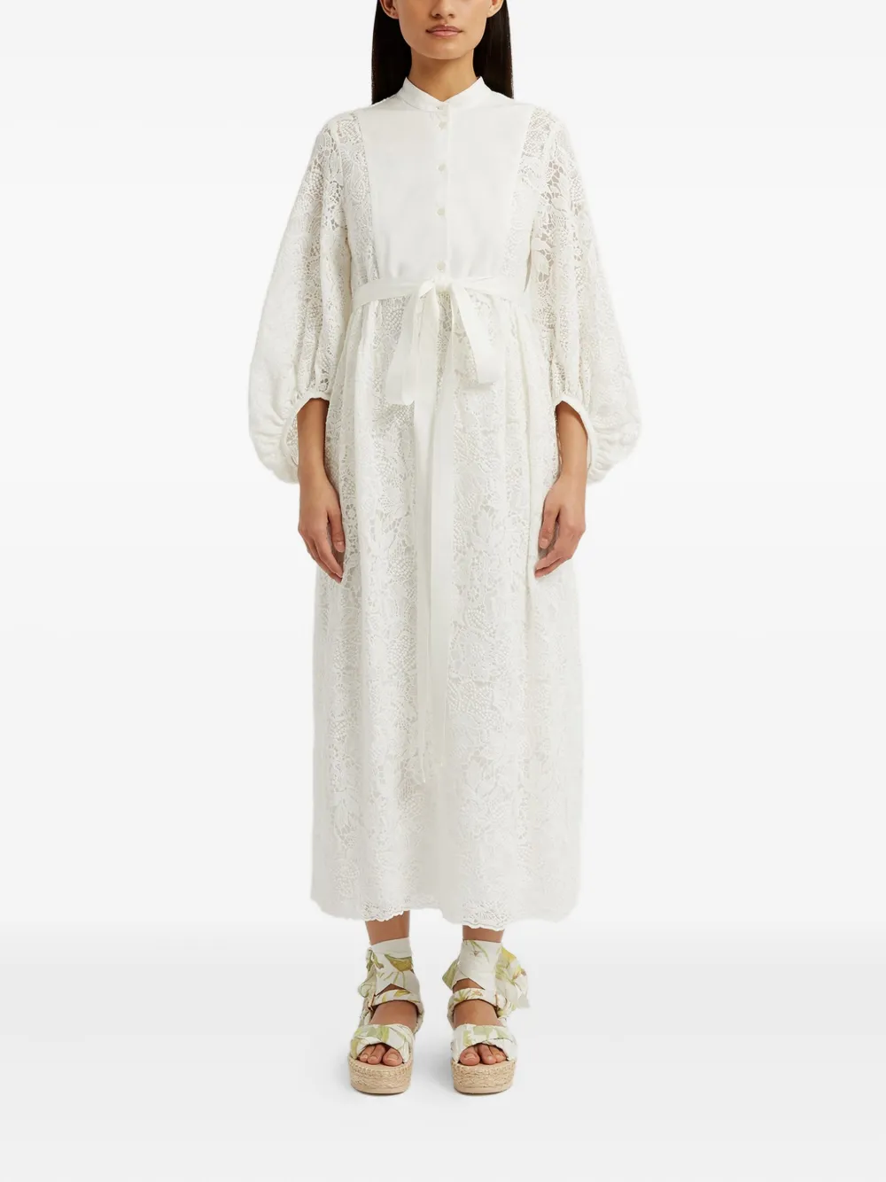 ERDEM Blousejurk met ceintuur - Wit