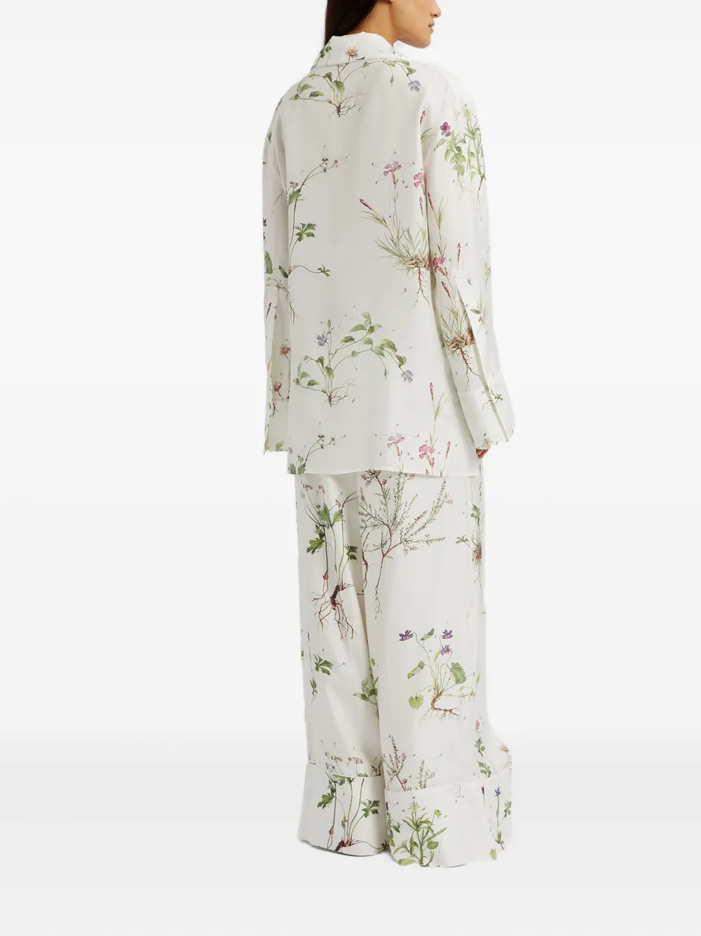 ERDEM SILK TROUSERS