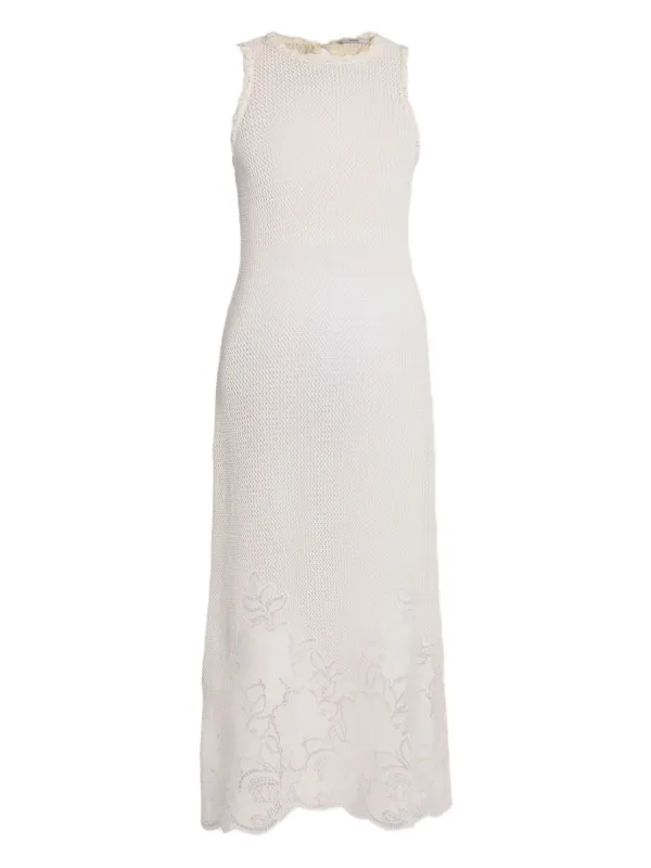 ERDEM Sleeveless Midi Dress | White | FARFETCH