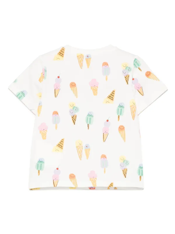 Stella McCartney Kids アイスクリームモチーフ Tシャツ | ホワイト