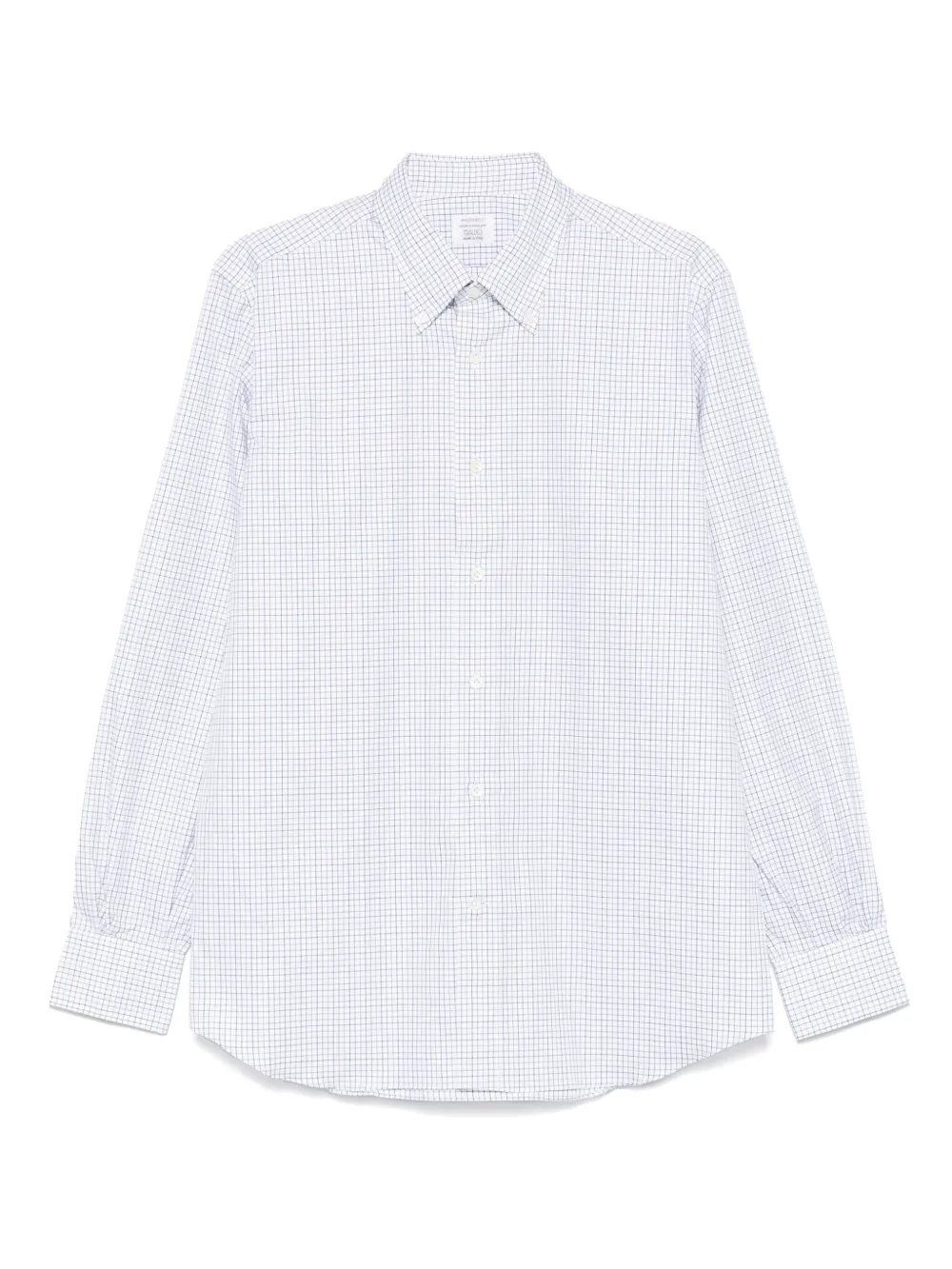 Mazzarelli camisa con estampado de cuadros windowpane | blanco | Image 1