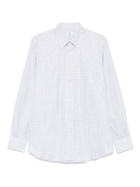 Mazzarelli windowpane- print shirt