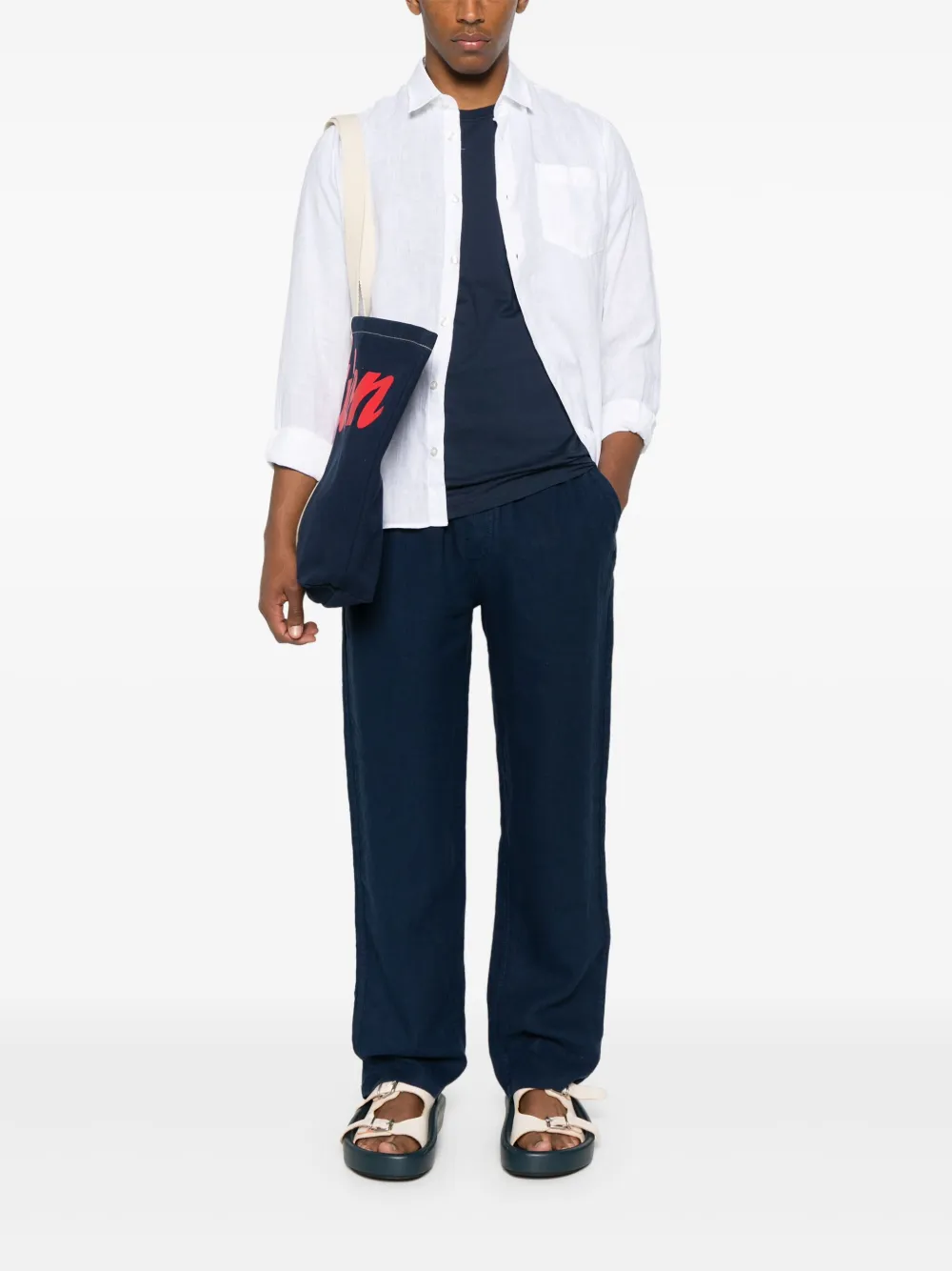 Vilebrequin linen track pants - Blauw