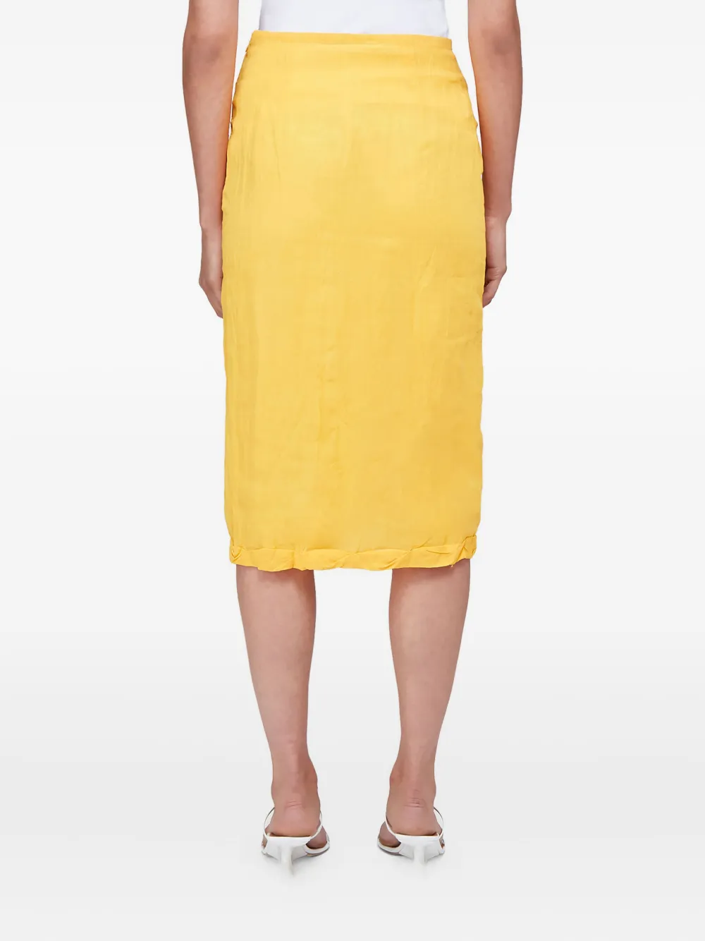 Rejina Pyo zip-up midi skirt Geel