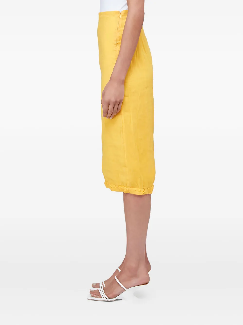 Rejina Pyo zip-up midi skirt Geel