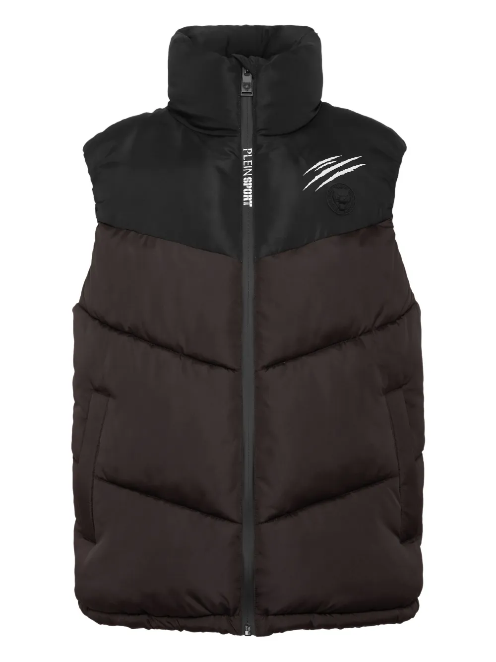 Plein Sport Gilet con stampa artiglio - Marrone