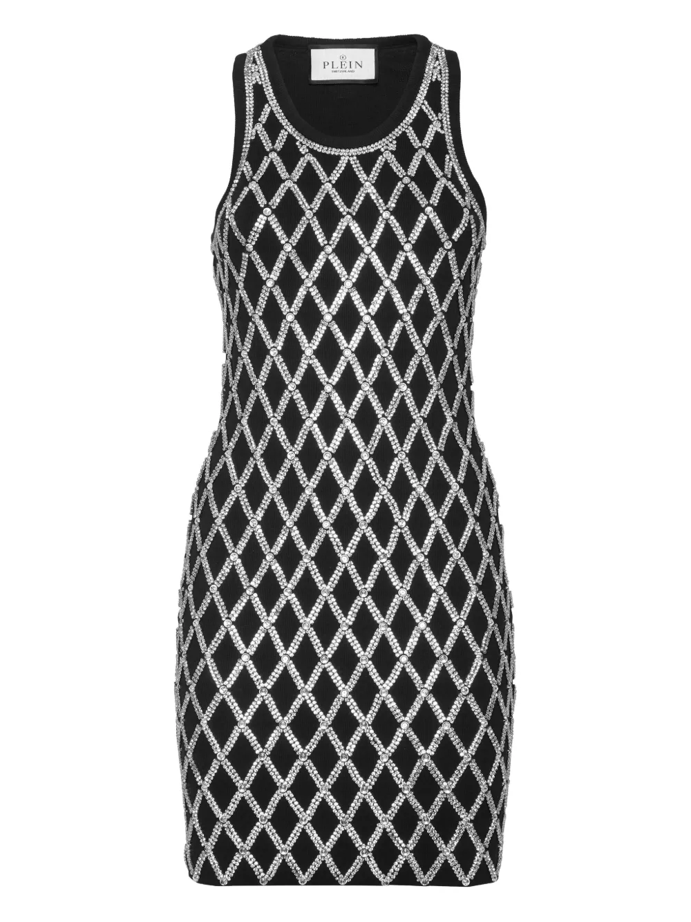 Philipp Plein Crystal Net ミニドレス - ブラック Philipp Plein Crystal Net ミニドレス - ブラック