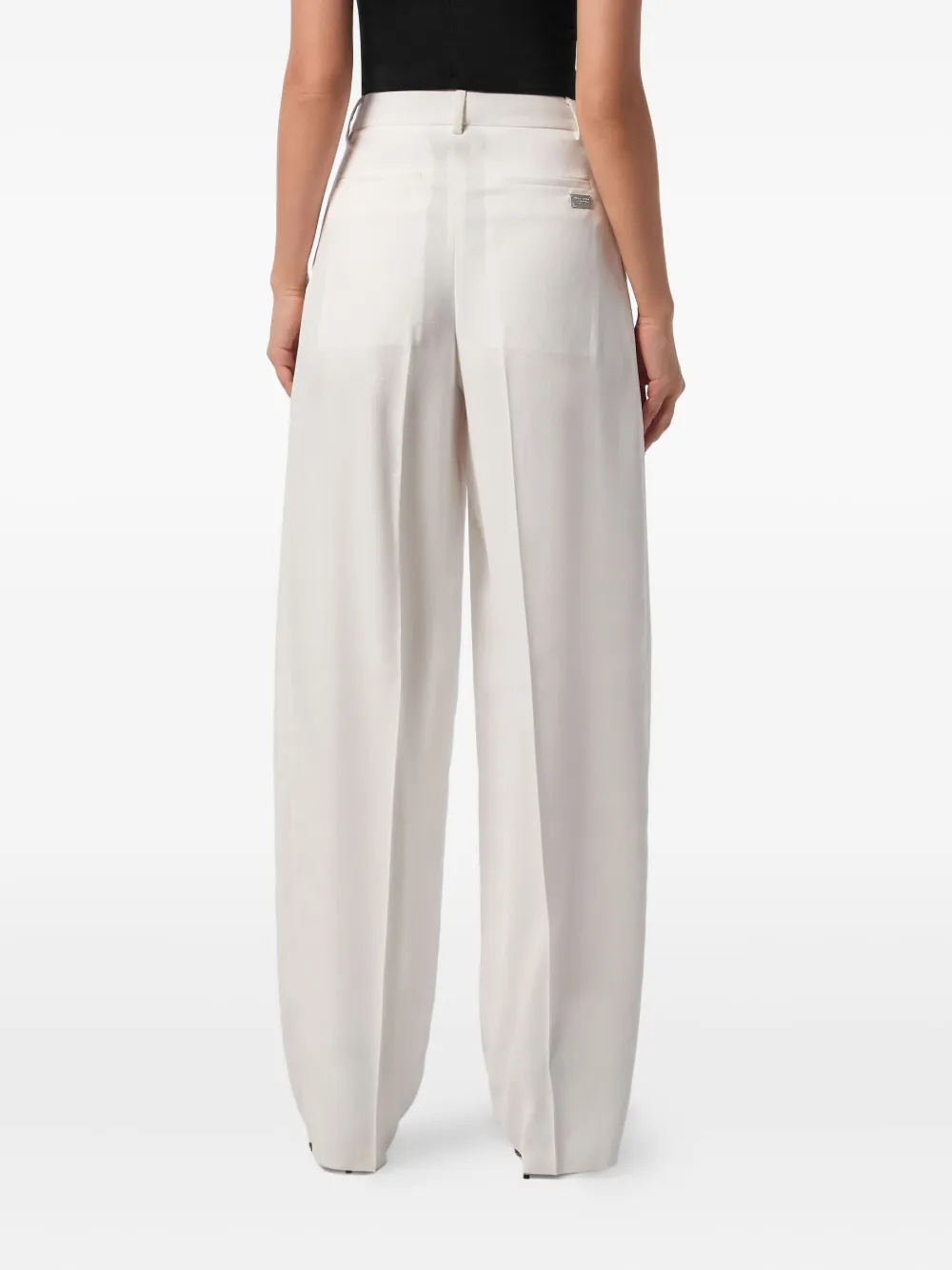 Philipp Plein Broek met geplooid detail Wit