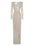 Philipp Plein draped evening dress - Neutrals