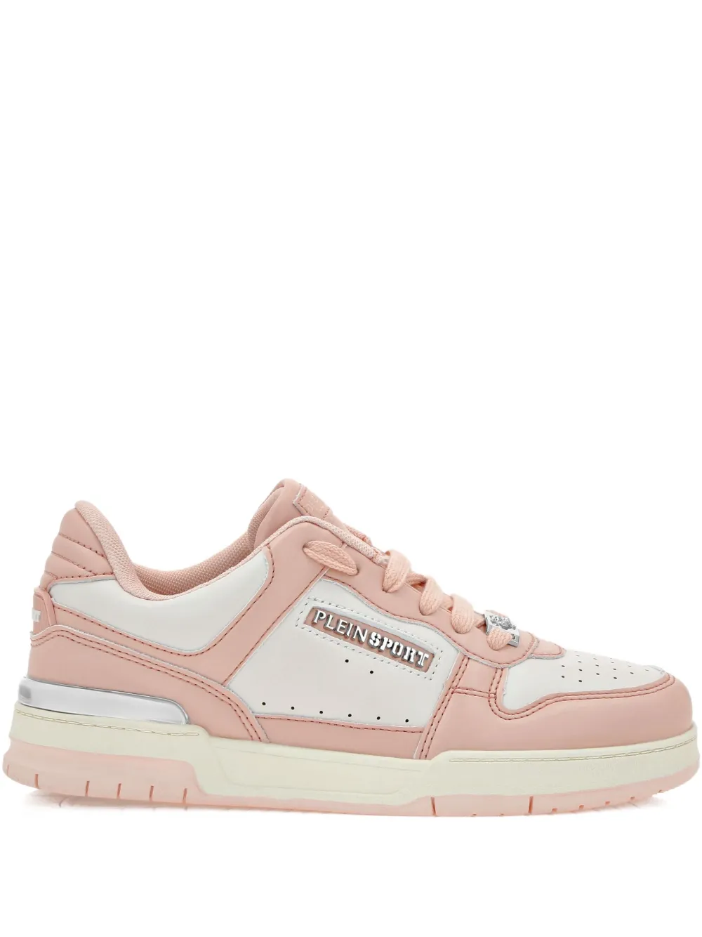 Plein Sport Viper Ii Core Leather Panelled Sneakers In Pink