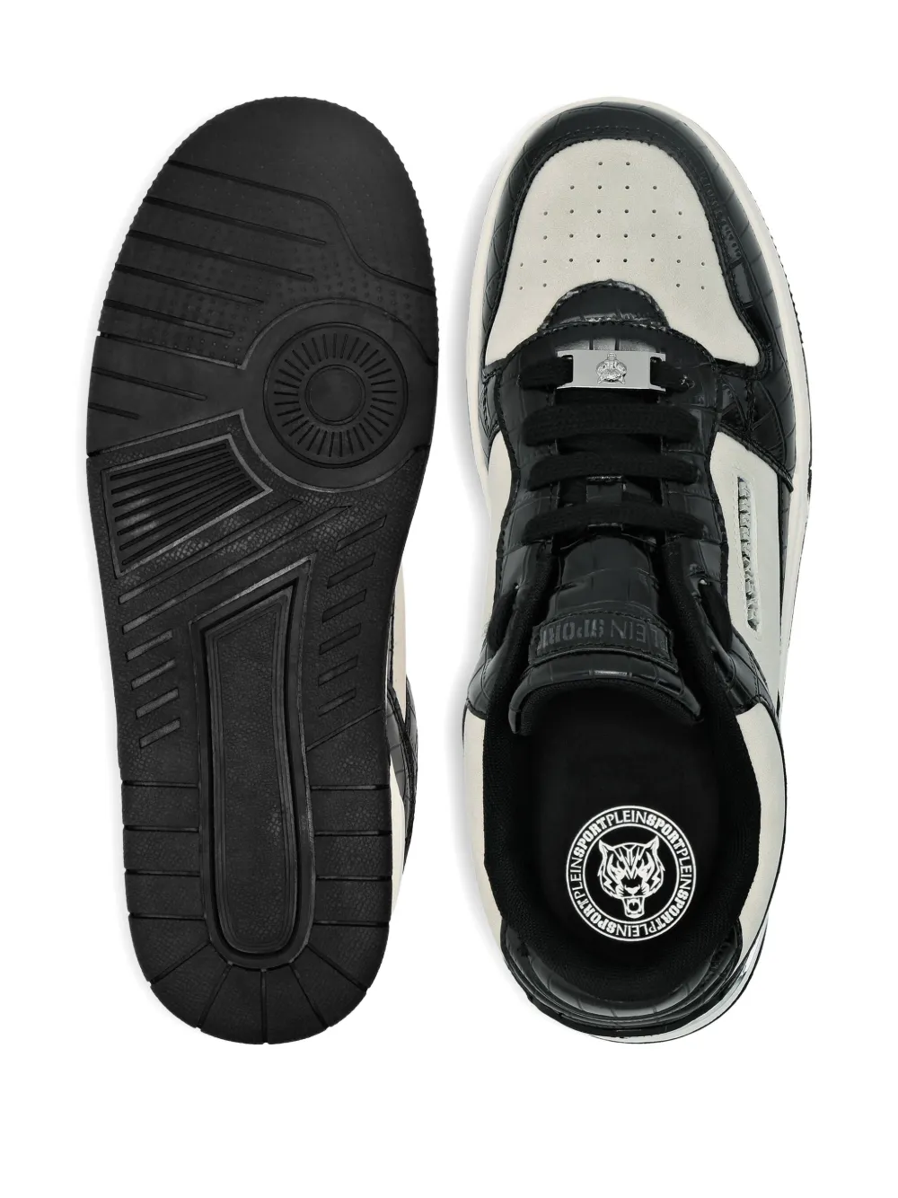Plein Sport crocodile-effect panel sneakers Black