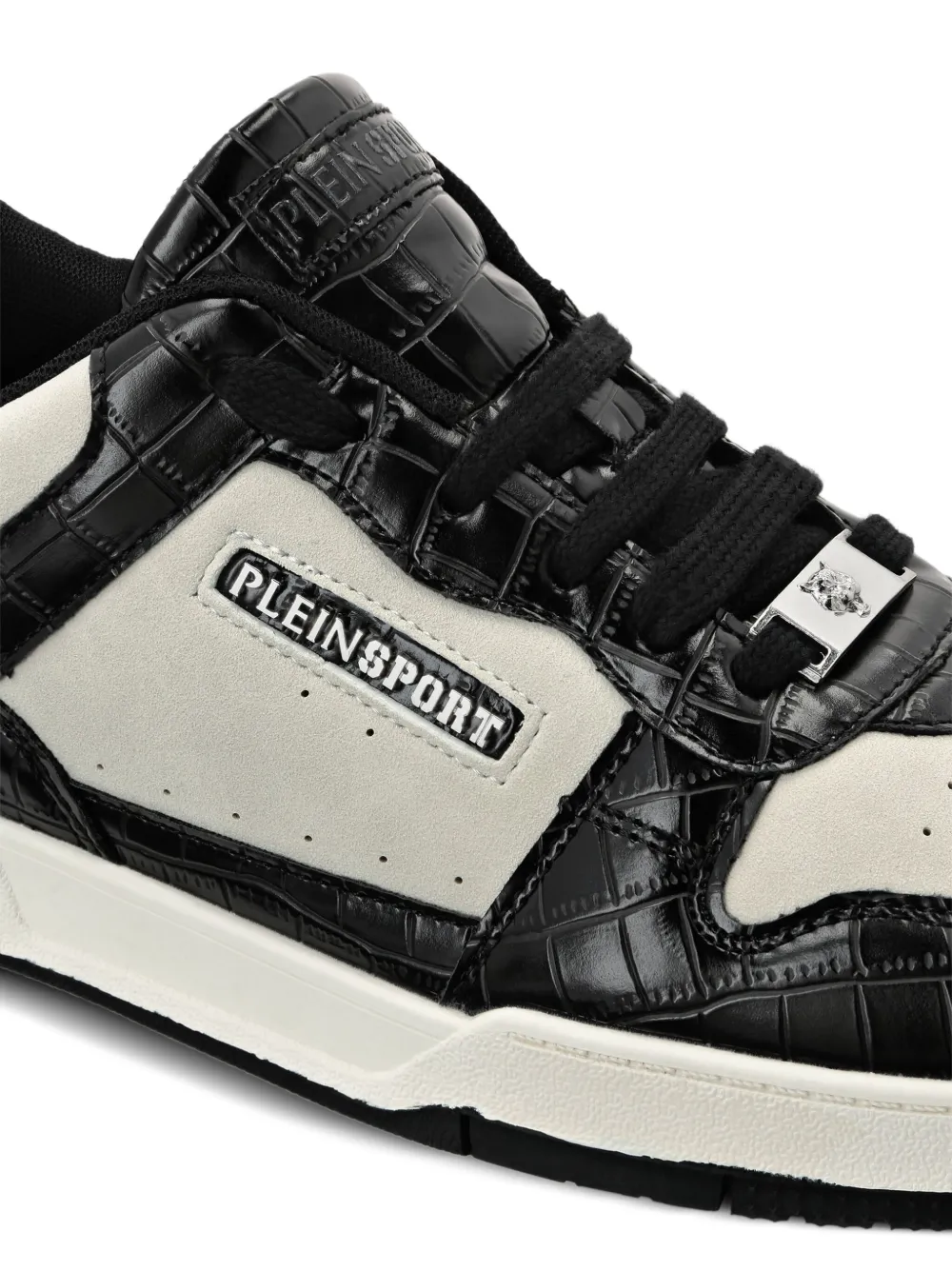 Plein Sport crocodile-effect panel sneakers Black