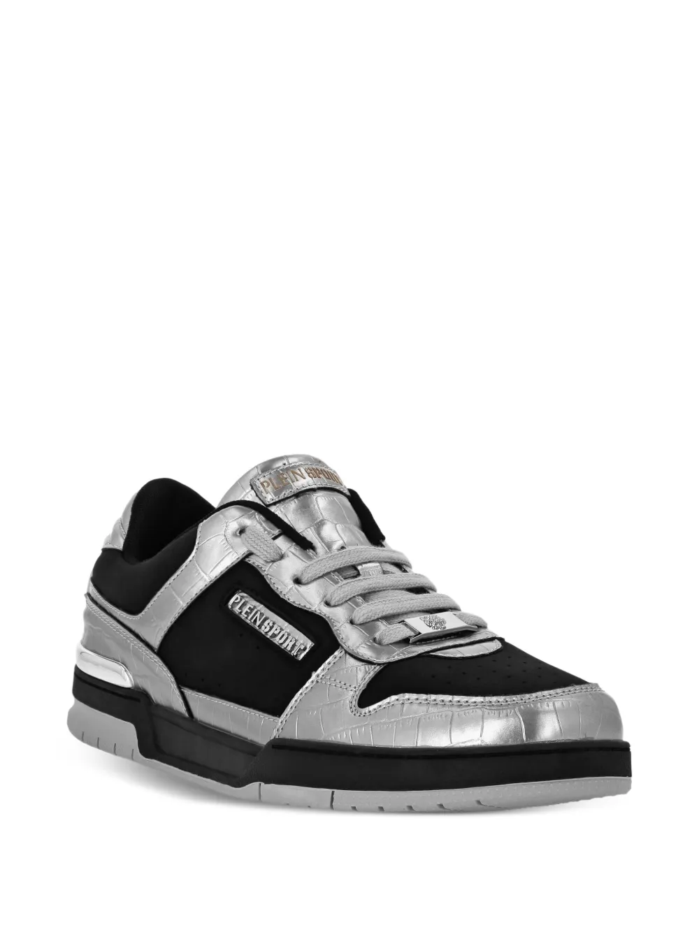 Plein Sport crocodile-effect panel sneakers | Low-Tops | Image 2
