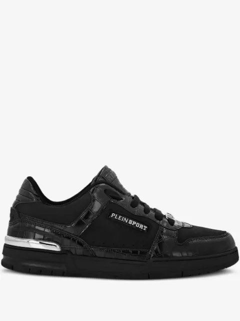 Plein Sport tenis con efecto de piel de cocodrilo