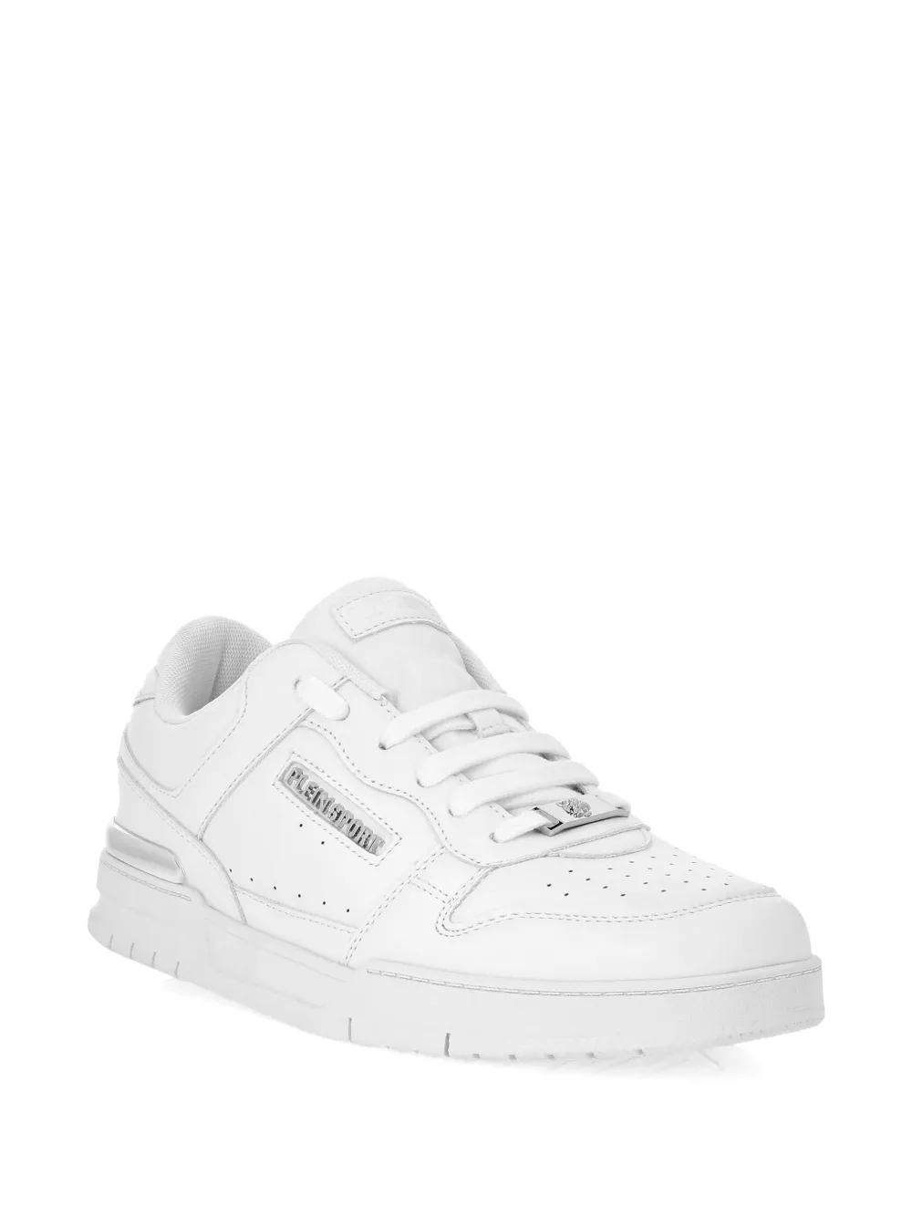Plein Sport Tiger.X logo-plaque leather sneakers White