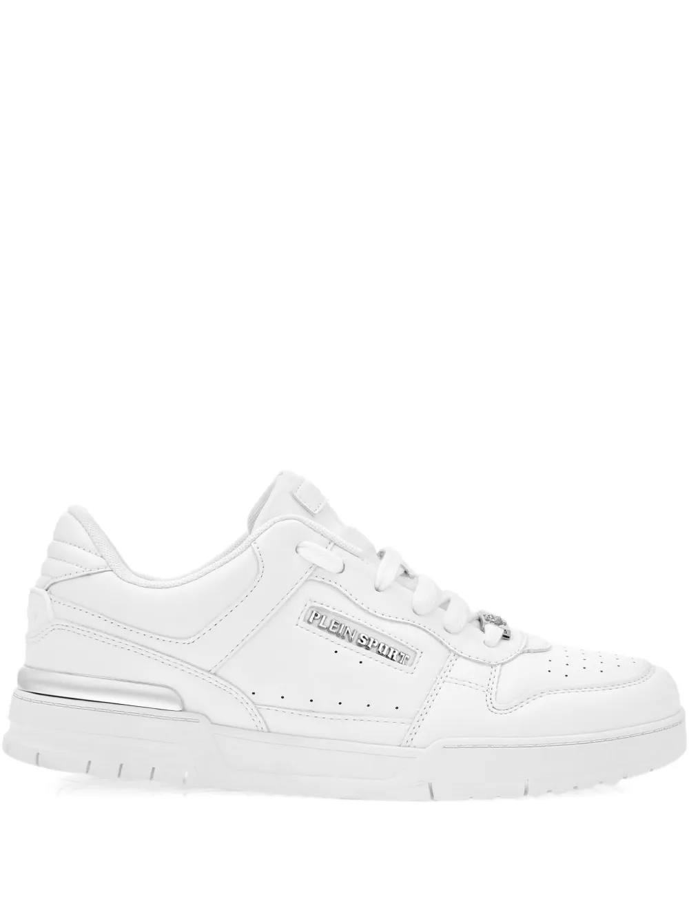 Plein Sport Tiger.X logo-plaque leather sneakers White