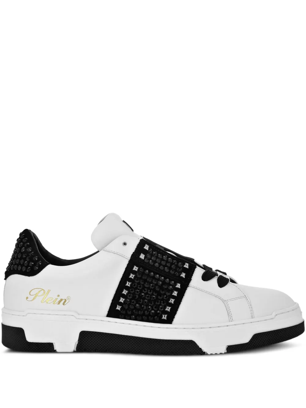 Philipp Plein stud-embellished leather sneakers White