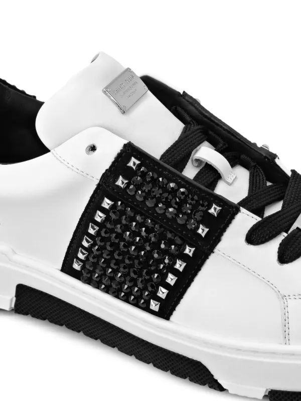 Philipp Plein スタッズ レザースニーカー | ホワイト | FARFETCH JP