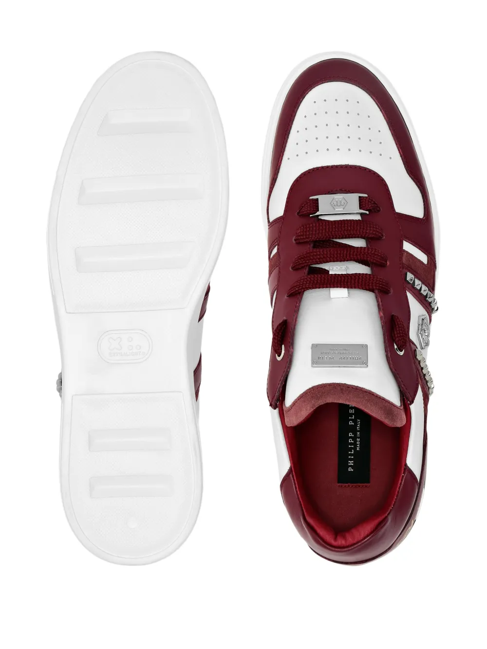 Philipp Plein stud-embellished low-top sneakers Red