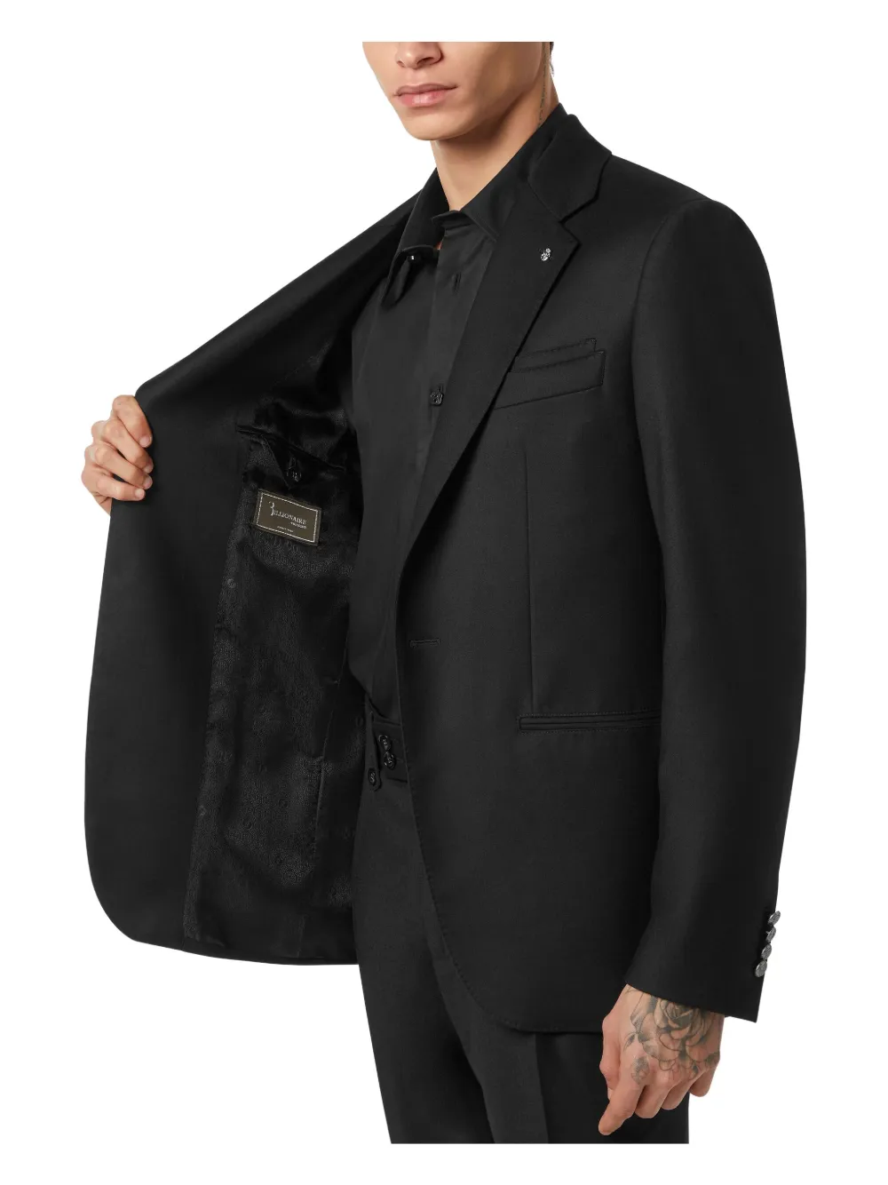 Billionaire Blazer met enkele rij knopen Zwart