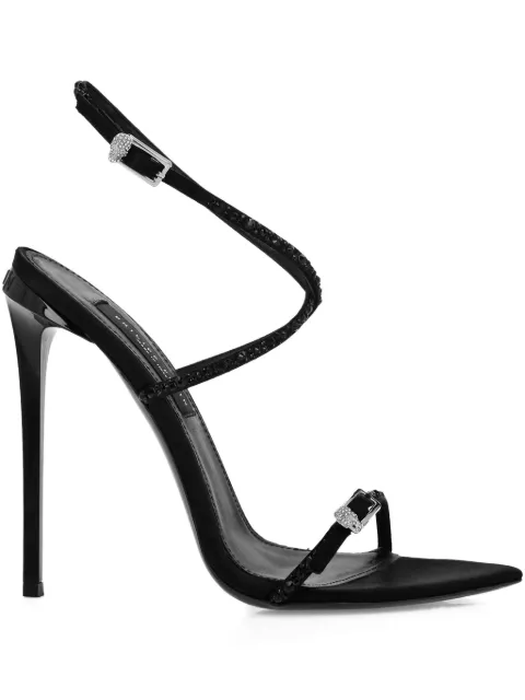 Philipp Plein 120mm crystal-embellished buckle sandals